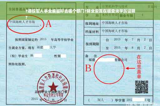 ?退役军人事业编最好去哪个部门?转业安置在哪查询学历证明
?