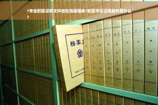?专业职称证明文件放在档案哪类?职称学历证明附件是什么
?