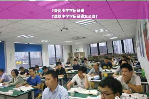 ?查我小学学历证明
?查我小学学历证明怎么查?
