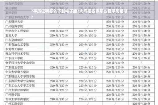 ?学历证明怎么下载电子版?大专报名表怎么查学历证明
?