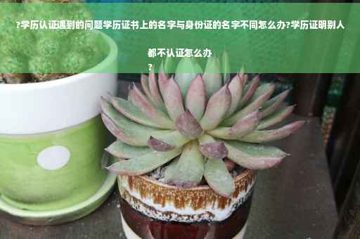 ?学历认证遇到的问题学历证书上的名字与身份证的名字不同怎么办?学历证明别人都不认证怎么办
?