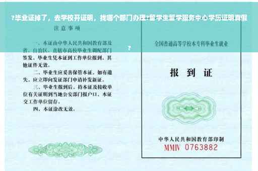 ?毕业证掉了，去学校开证明，找哪个部门办理?留学生留学服务中心学历证明真假
?