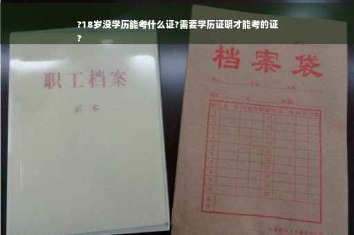 ?18岁没学历能考什么证?需要学历证明才能考的证
?