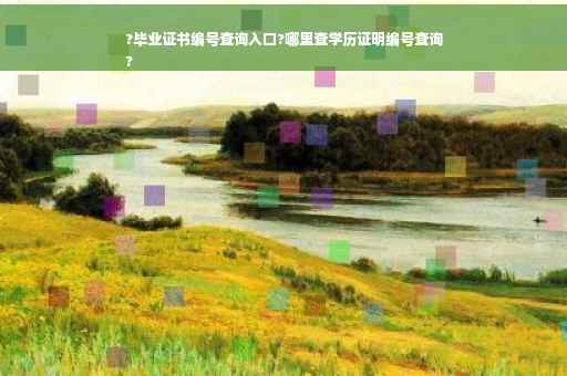 ?毕业证书编号查询入口?哪里查学历证明编号查询
?