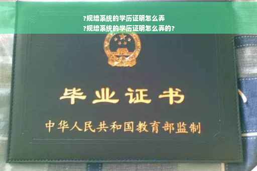 ?规培系统的学历证明怎么弄
?规培系统的学历证明怎么弄的?