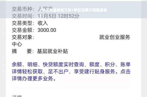?学历备案表有几张?学历证明只有备案表
?
