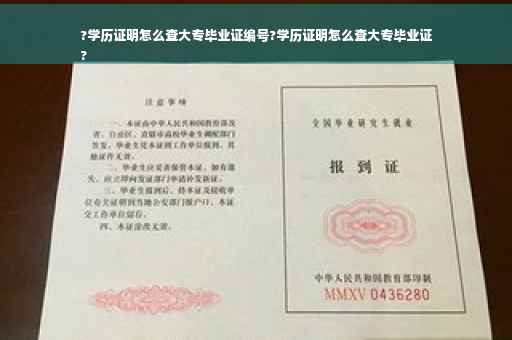 ?学历证明怎么查大专毕业证编号?学历证明怎么查大专毕业证
?