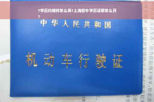?学历扫描件怎么弄?上海初中学历证明怎么开
?