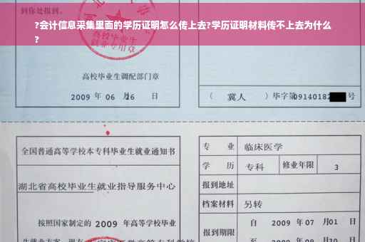 ?会计信息采集里面的学历证明怎么传上去?学历证明材料传不上去为什么
?