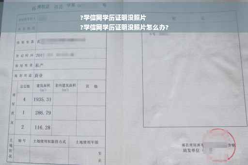 ?学信网学历证明没照片
?学信网学历证明没照片怎么办?