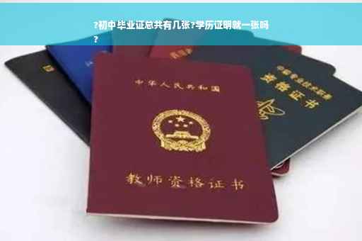 ?初中毕业证总共有几张?学历证明就一张吗
?