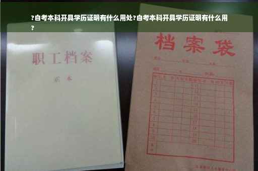 ?自考本科开具学历证明有什么用处?自考本科开具学历证明有什么用
?