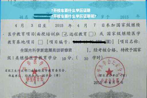 ?开校车要什么学历证明
?开校车要什么学历证明呢?