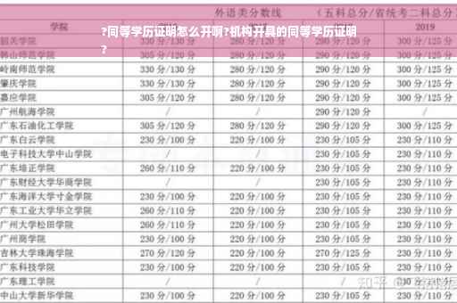 ?同等学历证明怎么开啊?机构开具的同等学历证明
?