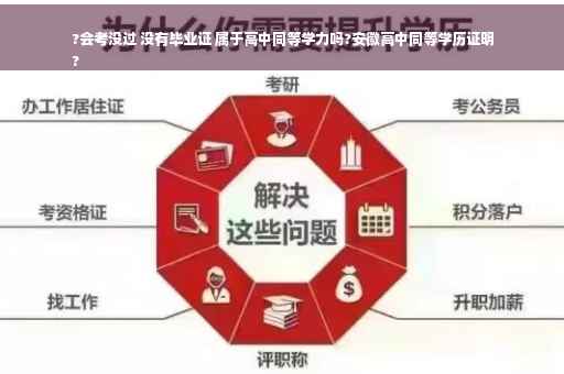 ?会考没过 没有毕业证 属于高中同等学力吗?安徽高中同等学历证明
?