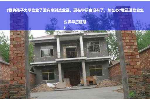 ?我的孩子大学毕业了没有拿到毕业证，现在学籍也没有了，怎么办?我还没毕业怎么弄学历证明
?