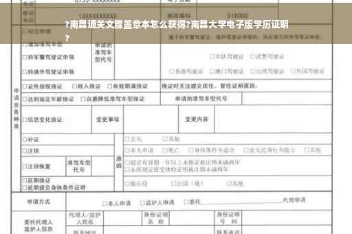 ?南昌通关文牒盖章本怎么获得?南昌大学电子版学历证明
?