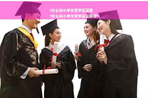 ?什么叫小学文凭学历证明
?什么叫小学文凭学历证明呢?