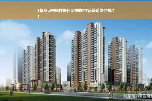 ?毕业证扫描件是什么样的?学历证明文件照片
?