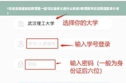 ?毕业生档案放在教育局一般可以放多久有什么影响?教育局学历证明保留多少年
?