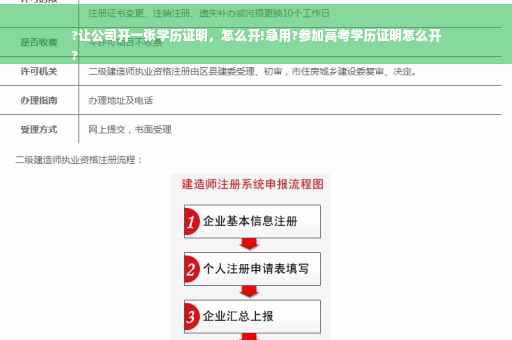 ?让公司开一张学历证明，怎么开!急用?参加高考学历证明怎么开
?