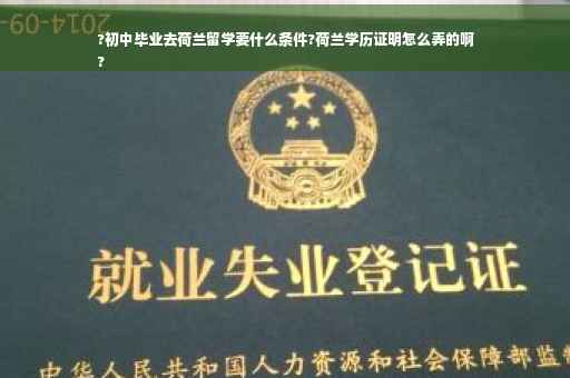 ?初中毕业去荷兰留学要什么条件?荷兰学历证明怎么弄的啊
?