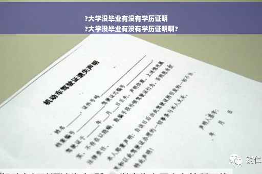 ?大学没毕业有没有学历证明
?大学没毕业有没有学历证明啊?