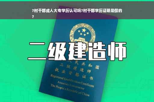 ?村干部成人大专学历认可吗?村干部学历证明是假的
?