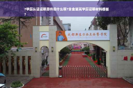 ?学历认证证明原件是什么啊?含金量高学历证明材料模板
?