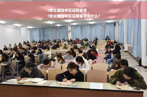 ?怎么查验学历证明编号
?怎么查验学历证明编号是什么?