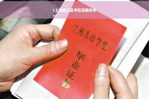 ?上海徐汇区学历证明样本
??