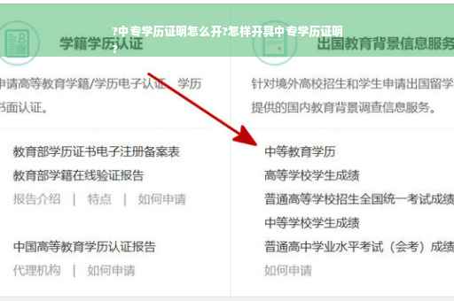 ?中专学历证明怎么开?怎样开具中专学历证明
?