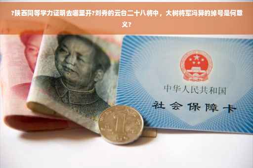 ?陕西同等学力证明去哪里开?刘秀的云台二十八将中，大树将军冯异的绰号是何意义?