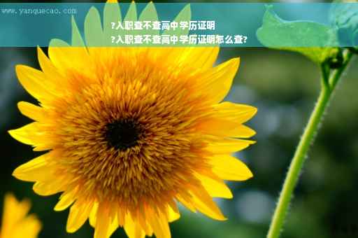 ?入职查不查高中学历证明
?入职查不查高中学历证明怎么查?