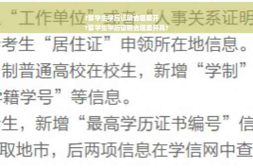 ?留学生学历证明去哪里开
?留学生学历证明去哪里开具?