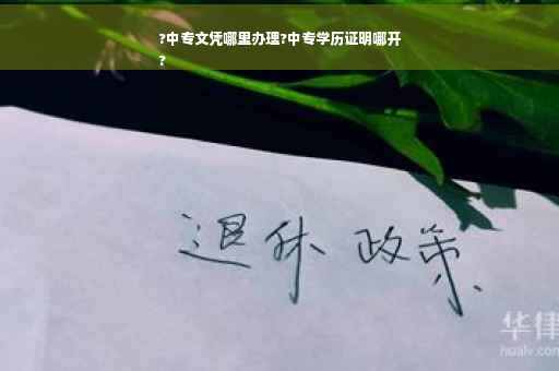 ?中专文凭哪里办理?中专学历证明哪开
?