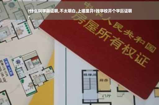 ?什么叫学籍证明,不太明白,上哪里开?找学校开个学历证明
?