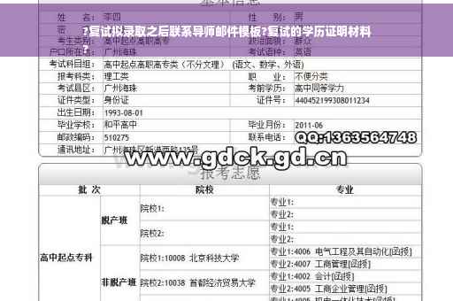 ?复试拟录取之后联系导师邮件模板?复试的学历证明材料
?