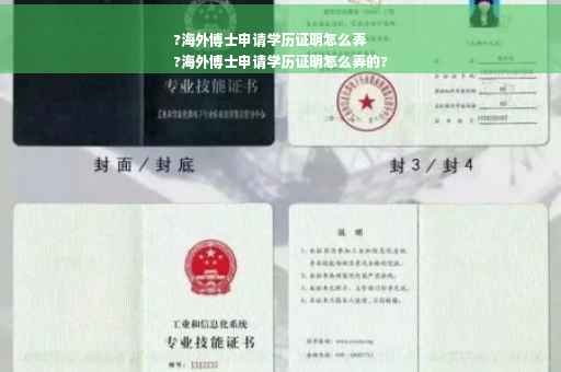 ?海外博士申请学历证明怎么弄
?海外博士申请学历证明怎么弄的?