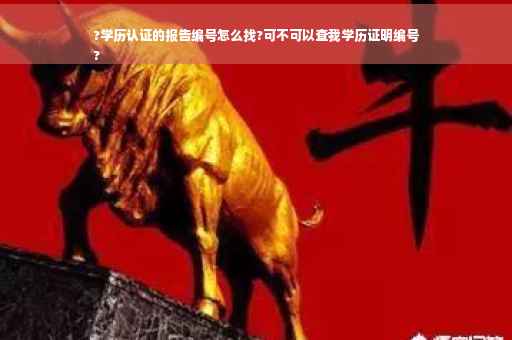 ?学历认证的报告编号怎么找?可不可以查我学历证明编号
?