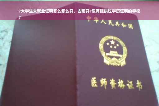 ?大学生未就业证明怎么怎么开，去哪开?没有提供过学历证明的学校
?