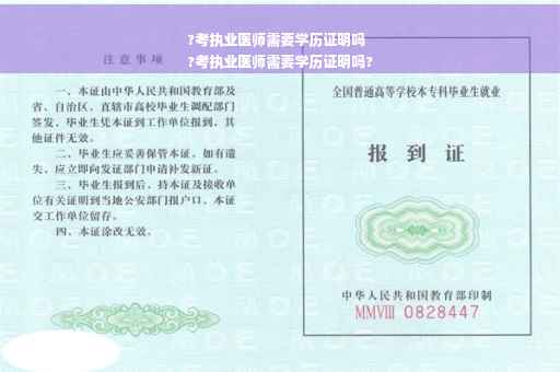 ?考执业医师需要学历证明吗
?考执业医师需要学历证明吗?