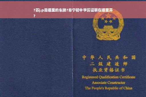 ?苏j.p是哪里的车牌?阜宁初中学历证明在哪里开
?