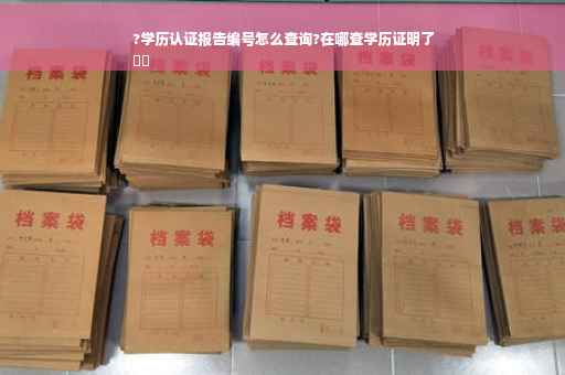 ?学历认证报告编号怎么查询?在哪查学历证明了
⚡️