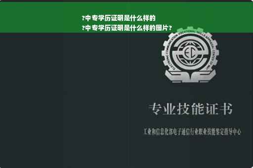 ?中专学历证明是什么样的
?中专学历证明是什么样的图片?