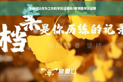 ?学籍可以作为工作的学历证明吗?教学局学历证明
?
