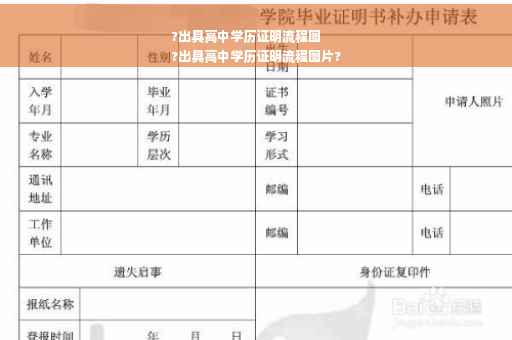 ?出具高中学历证明流程图
?出具高中学历证明流程图片?
