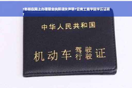 ?怎样在网上办理营业执照遗失声明?云南工商学院学历证明
?