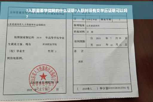 ?入职需要学信网的什么证明?入职时没有交学历证明可以吗
?