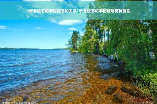 ?毕业证书和学位证书的关系?毕业证书和学历证明有何区别
?